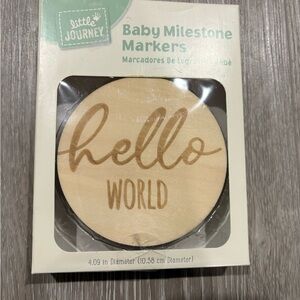 Little Sleepies Baby Milestone Markers - Tan